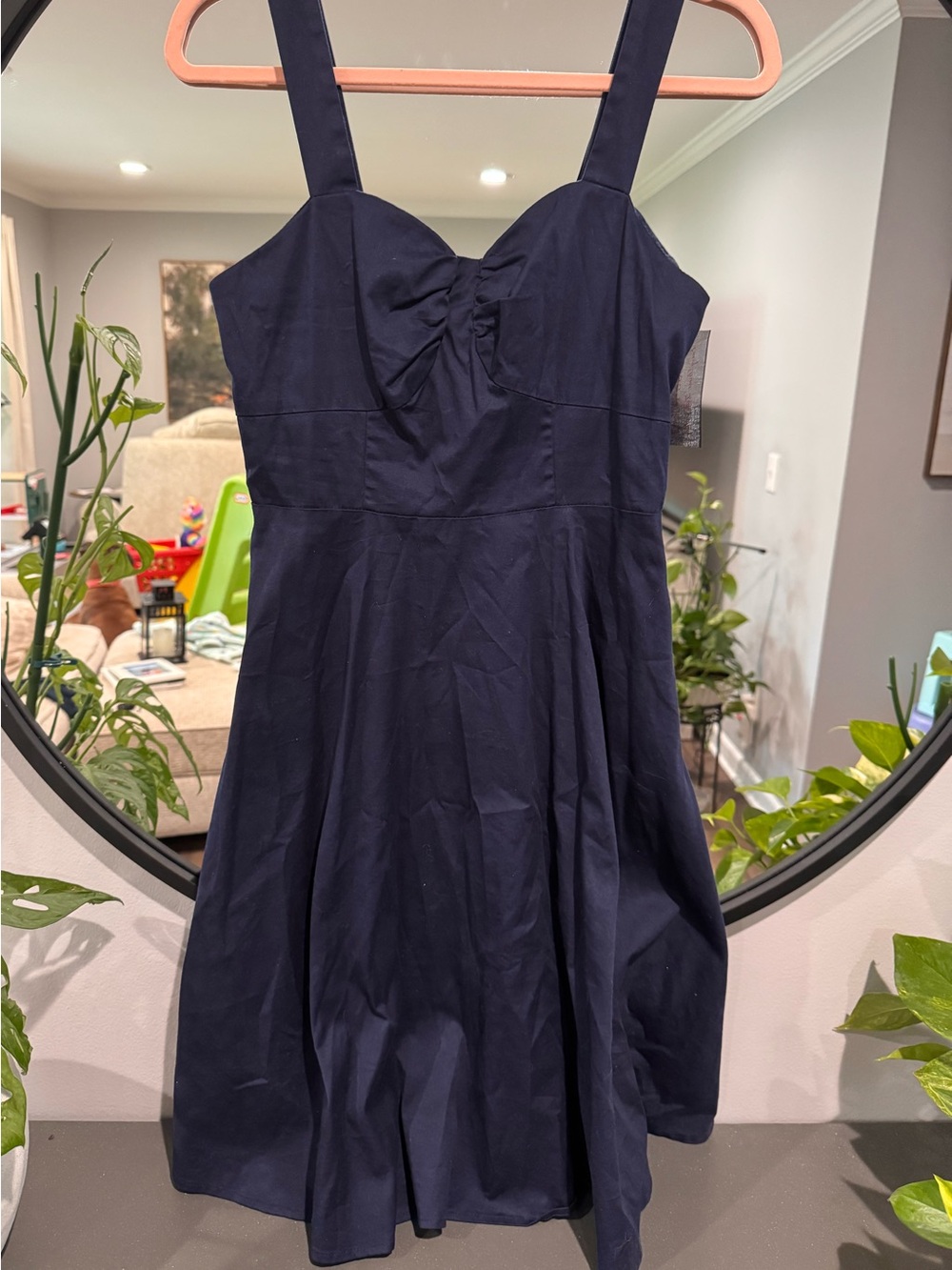 Dress Tells Navy Sleeveless Fit-and-Flare Dress